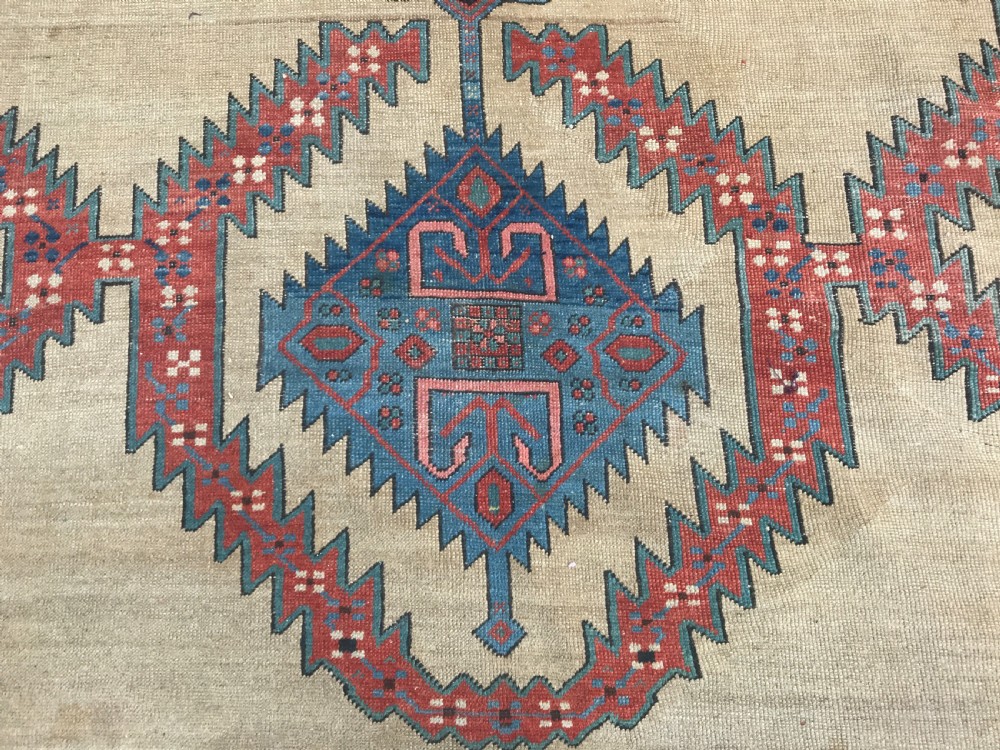 ANTIQUE BAKSHAISH VILLAGE CARPET, LARGE SIZE WITH CAMEL GROUND, CIRCA 1880. View XI