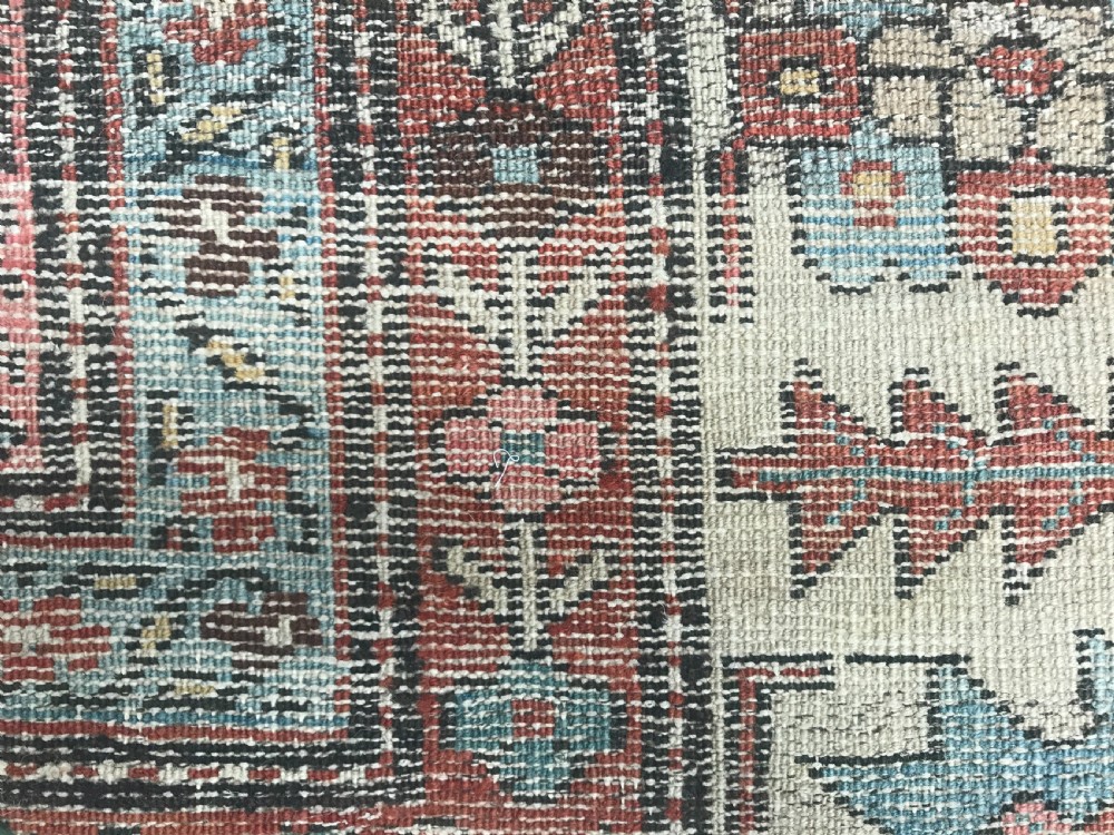 ANTIQUE BAKSHAISH VILLAGE CARPET, LARGE SIZE WITH CAMEL GROUND, CIRCA 1880. View XII