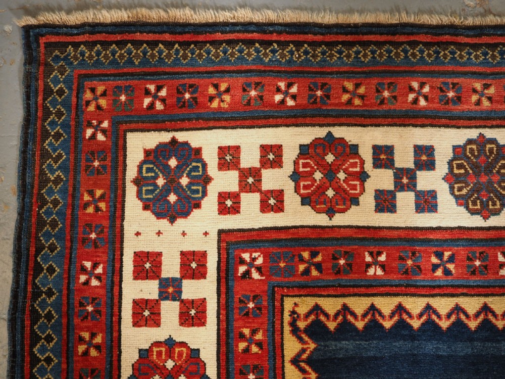 ANTIQUE CAUCASIAN TALISH LONG RUG, OUTSTANDING CONDITION AND COLOUR, CIRCA 1880. View VI