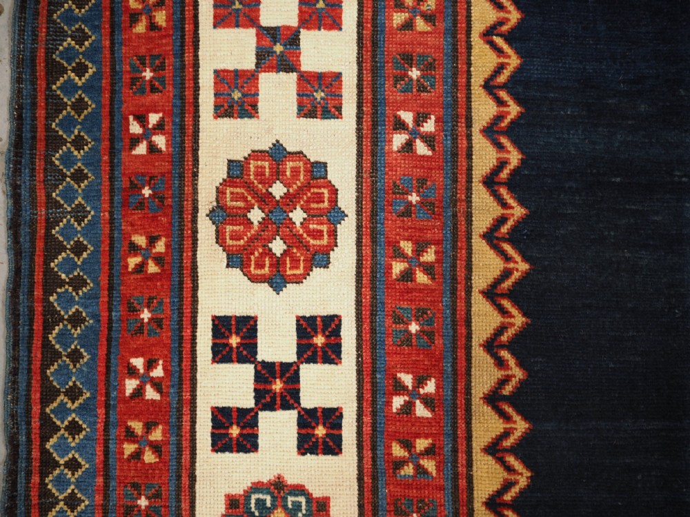 ANTIQUE CAUCASIAN TALISH LONG RUG, OUTSTANDING CONDITION AND COLOUR, CIRCA 1880. View VII