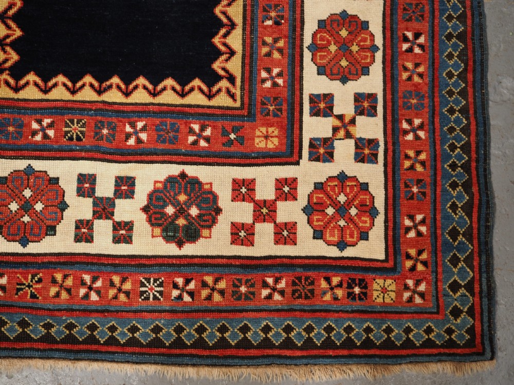 ANTIQUE CAUCASIAN TALISH LONG RUG, OUTSTANDING CONDITION AND COLOUR, CIRCA 1880. View X