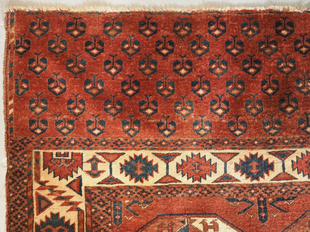 ANTIQUE YOMUT KARADASHLI TURKMEN MAIN CARPET, SCARCE C GUL CENTRES, PUBLISHED, 1ST HALF 19TH CENTURY. View VI