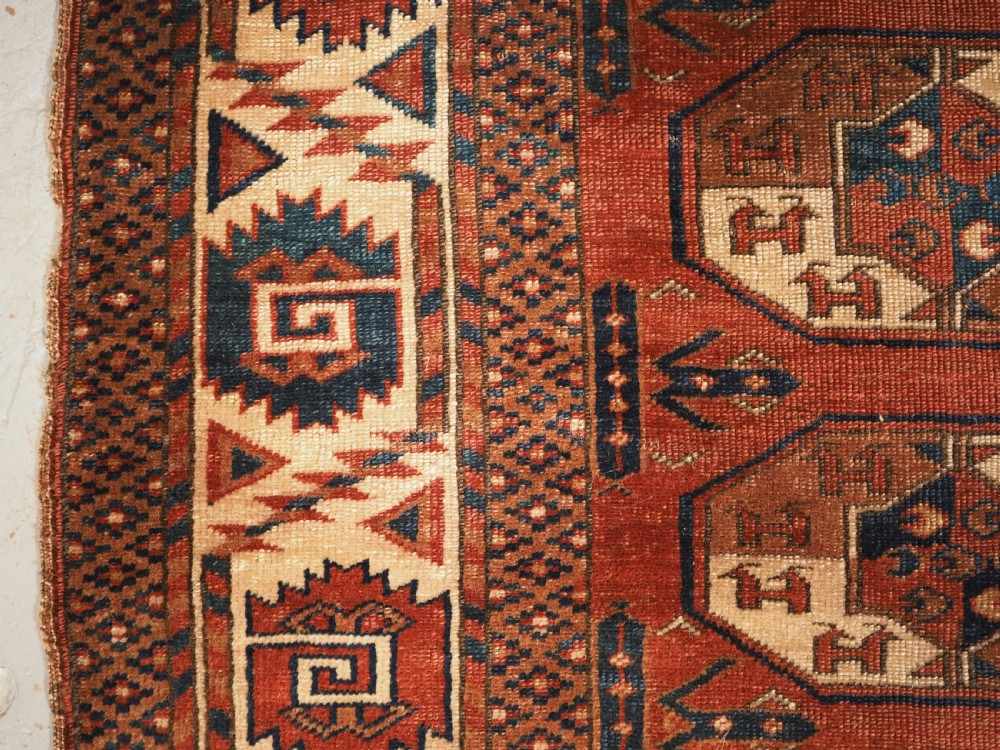 ANTIQUE YOMUT KARADASHLI TURKMEN MAIN CARPET, SCARCE C GUL CENTRES, PUBLISHED, 1ST HALF 19TH CENTURY. View VII