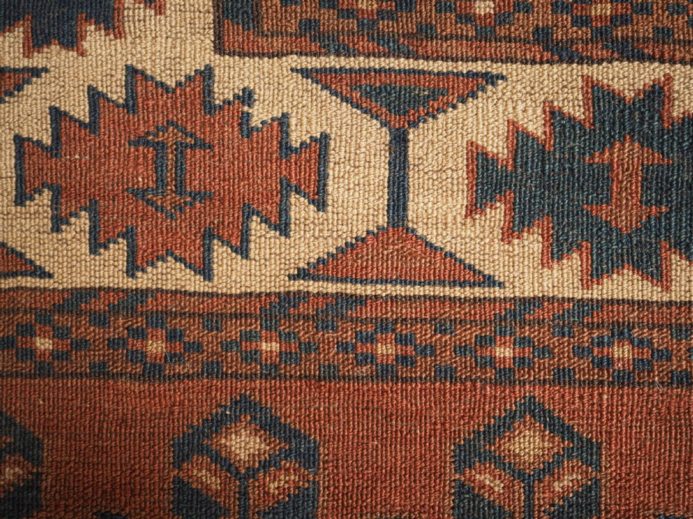 ANTIQUE YOMUT KARADASHLI TURKMEN MAIN CARPET, SCARCE C GUL CENTRES, PUBLISHED, 1ST HALF 19TH CENTURY. View XIII