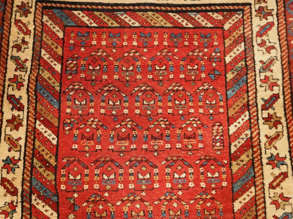 ANTIQUE KURDISH LONG RUG WITH ALL OVER BOTEH DESIGN, CIRCA 1900. View VIII