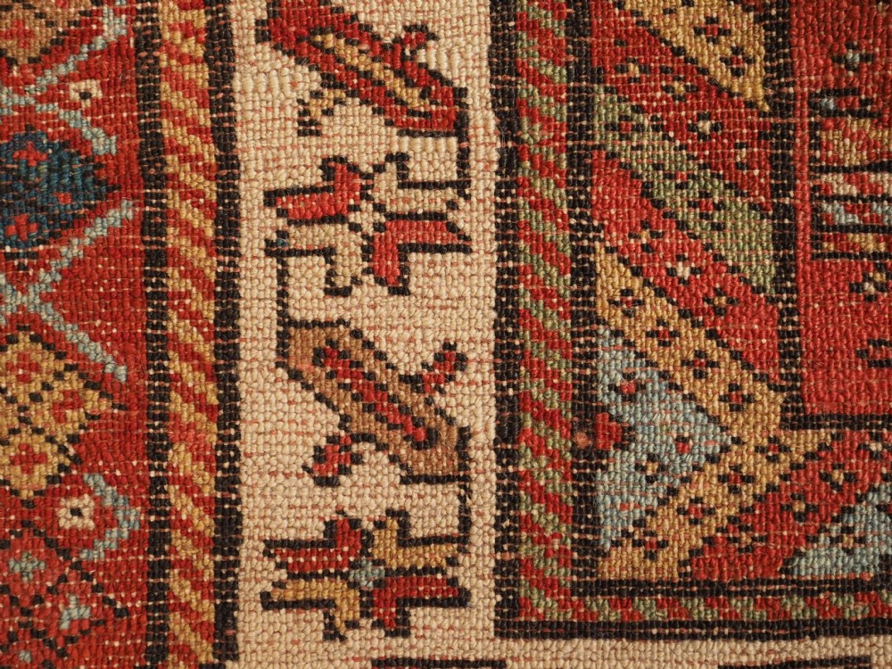 ANTIQUE KURDISH LONG RUG WITH ALL OVER BOTEH DESIGN, CIRCA 1900. View XI