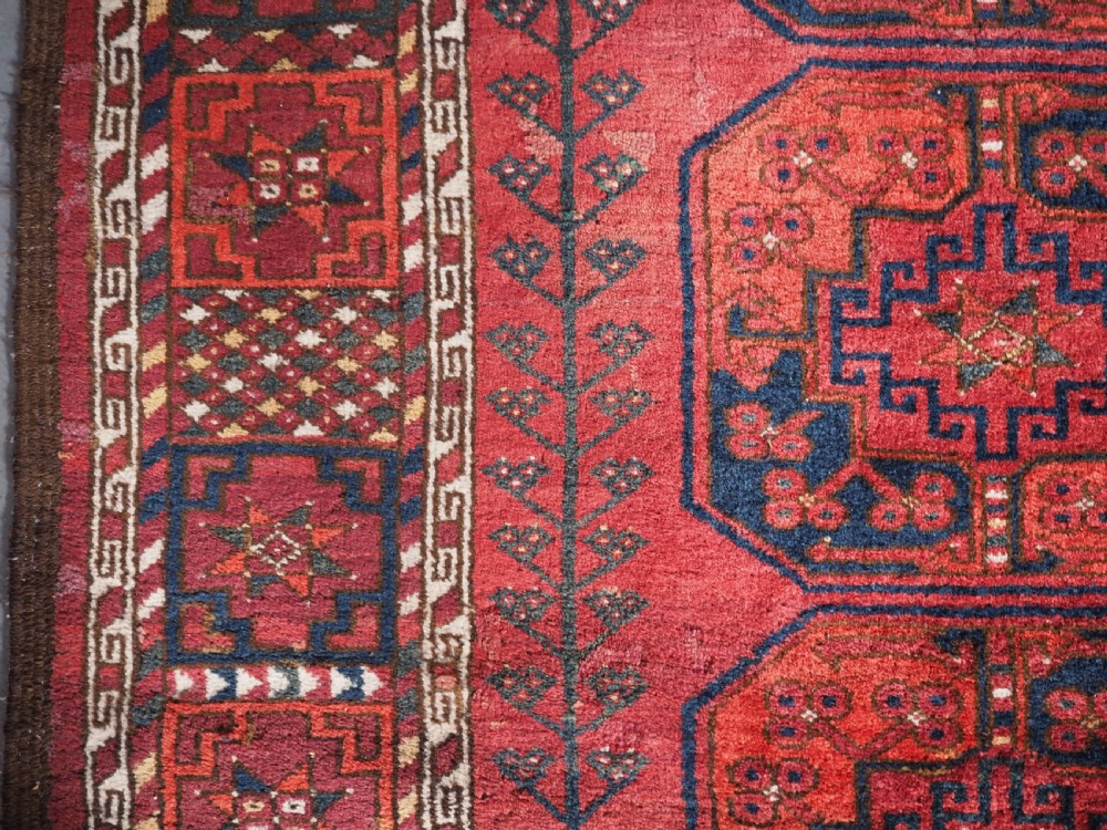 ANTIQUE AFGHAN ERSARI MAIN CARPET, SOFT COLOUR, CIRCA 1890. View VII