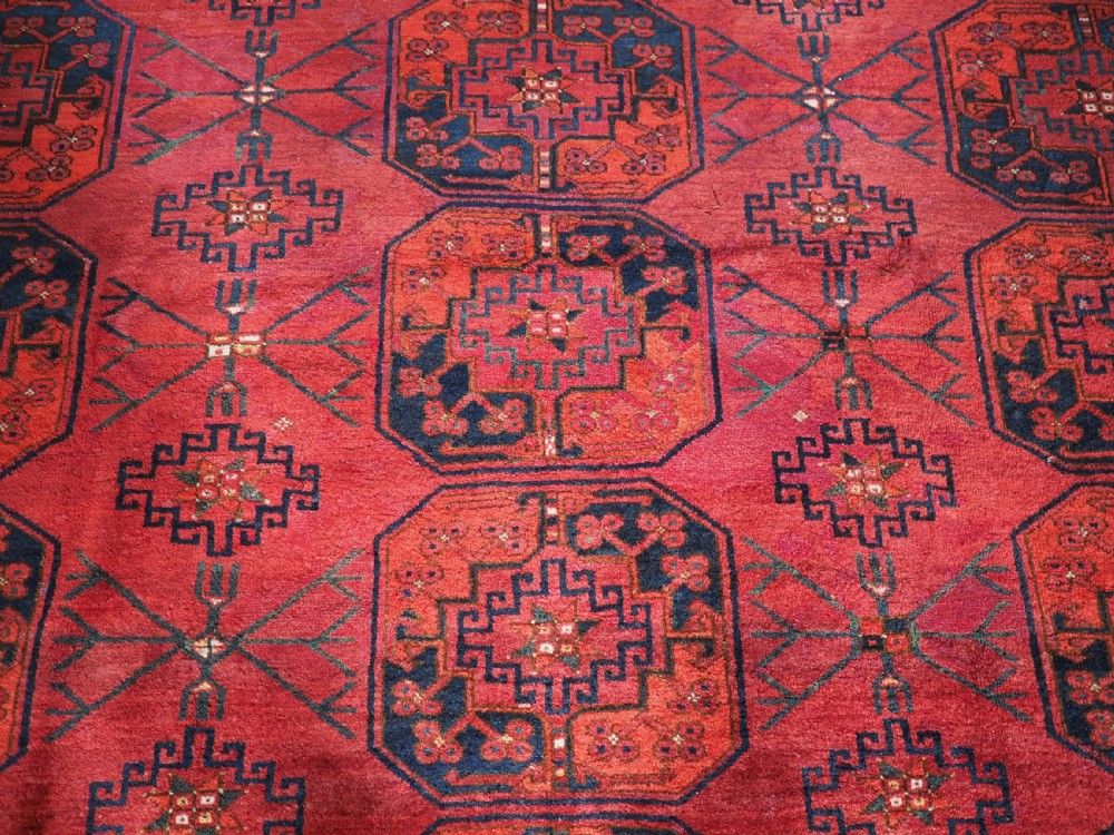 ANTIQUE AFGHAN ERSARI MAIN CARPET, SOFT COLOUR, CIRCA 1890. View VIII