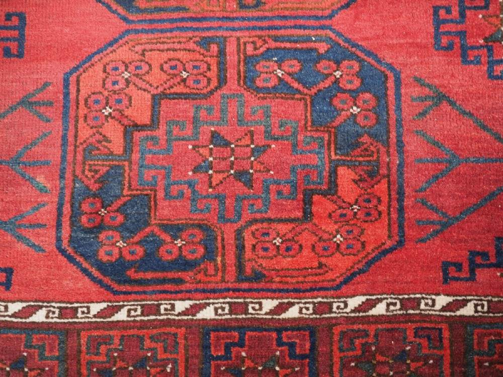 ANTIQUE AFGHAN ERSARI MAIN CARPET, SOFT COLOUR, CIRCA 1890. View IX