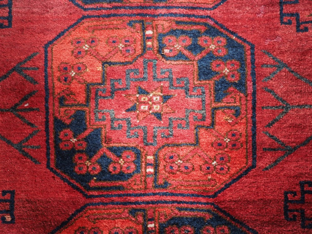 ANTIQUE AFGHAN ERSARI MAIN CARPET, SOFT COLOUR, CIRCA 1890. View X