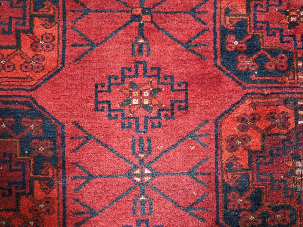 ANTIQUE AFGHAN ERSARI MAIN CARPET, SOFT COLOUR, CIRCA 1890. View XI