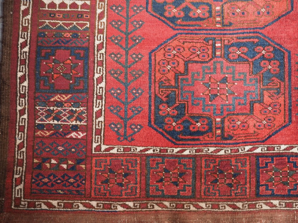 ANTIQUE AFGHAN ERSARI MAIN CARPET, SOFT COLOUR, CIRCA 1890. View XIII