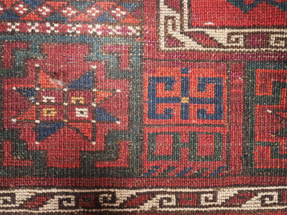 ANTIQUE AFGHAN ERSARI MAIN CARPET, SOFT COLOUR, CIRCA 1890. View XIV