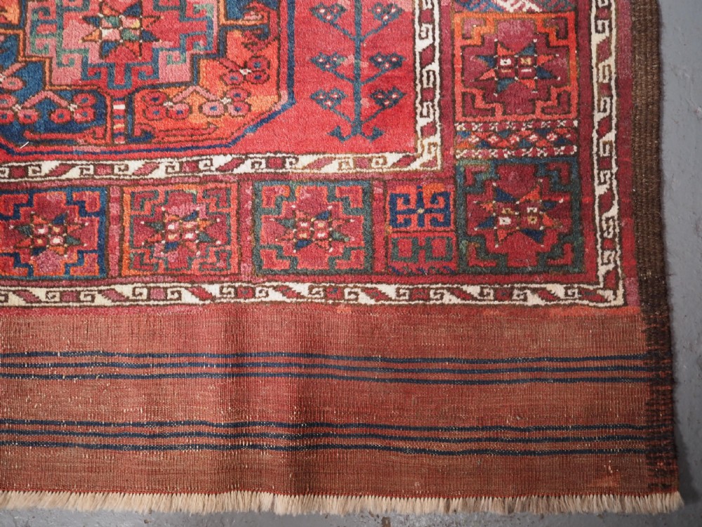 ANTIQUE AFGHAN ERSARI MAIN CARPET, SOFT COLOUR, CIRCA 1890. View XV