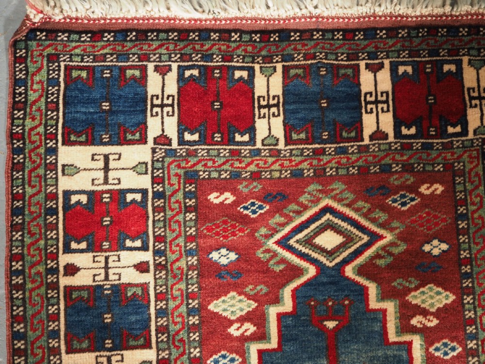 OLD TURKISH YURUK KURDISH PRAYER RUG, SMALL SIZE, CIRCA 1920. View V