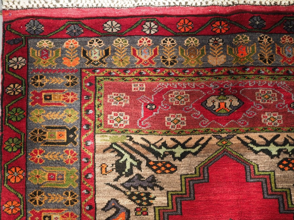 OLD CENTRAL ANATOLIAN TURKISH VILLAGE RUG, SINGLE MEDALLION, CIRCA 1930. View VI