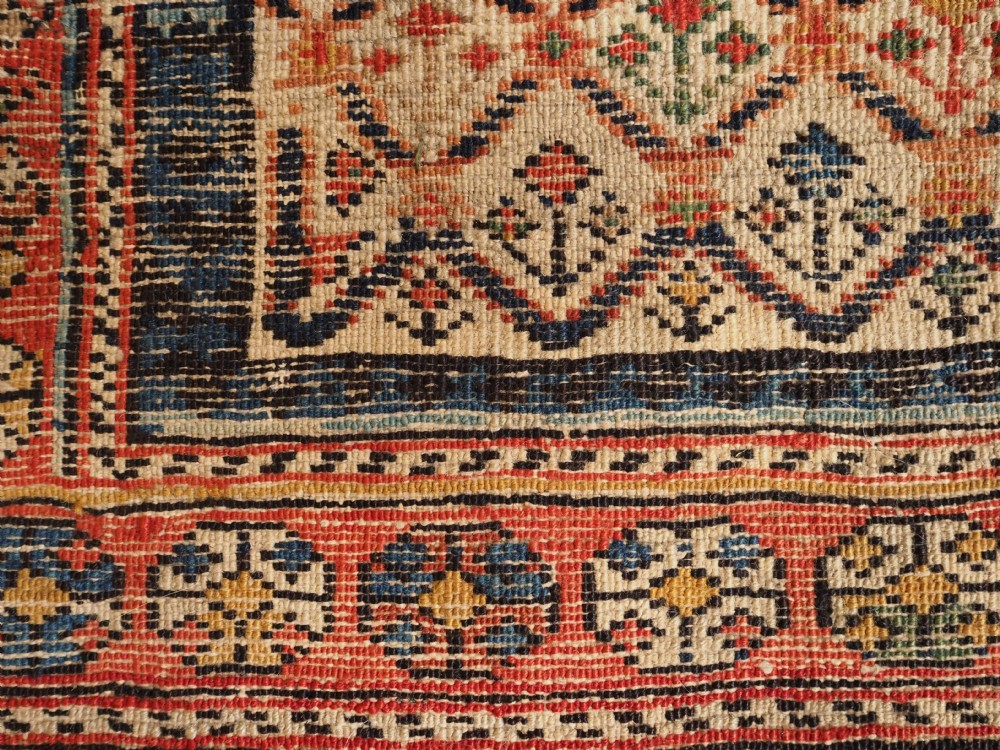 ANTIQUE CAUCASIAN SHIRVAN FLORAL LATTICE PRAYER RUG, CIRCA 1890. View XI