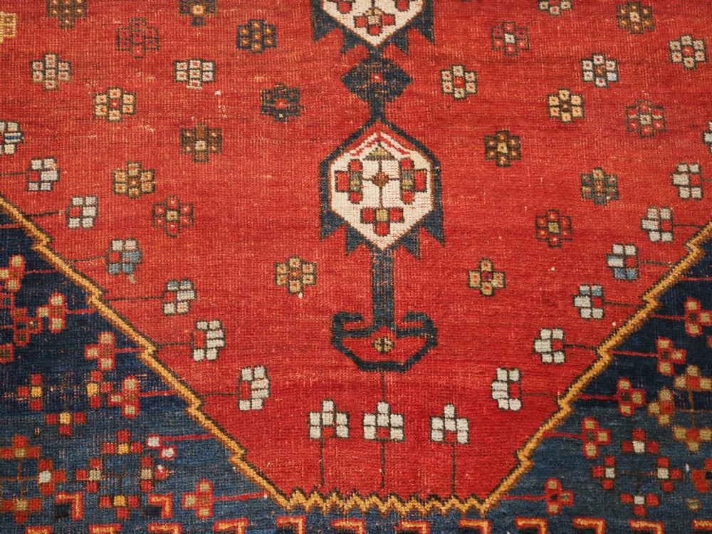 ANTIQUE AFSHAR RUG, SINGLE MEDALLION DESIGN, CIRCA 1900. View X