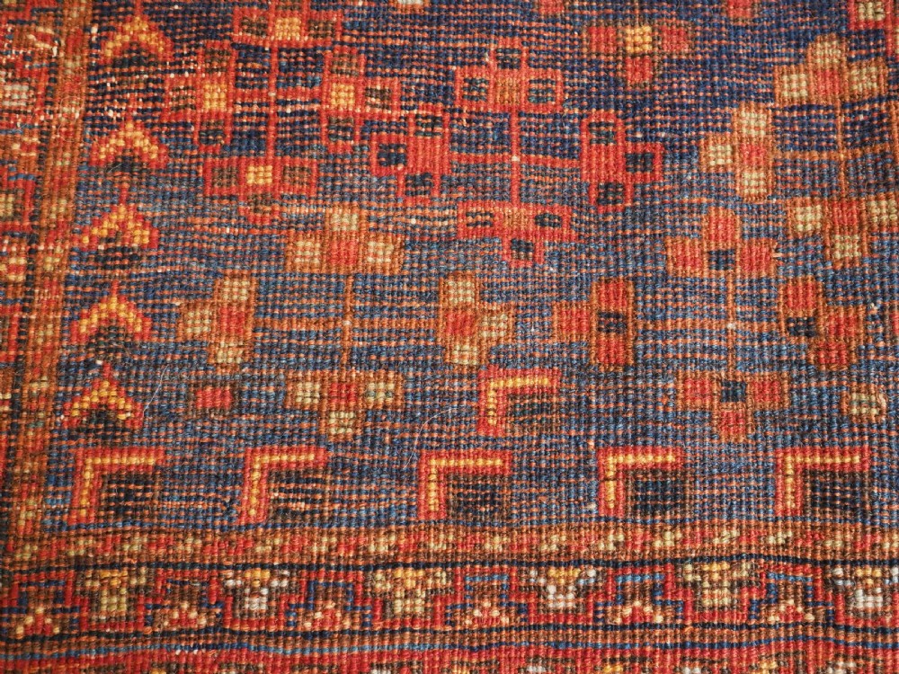 ANTIQUE AFSHAR RUG, SINGLE MEDALLION DESIGN, CIRCA 1900. View XII
