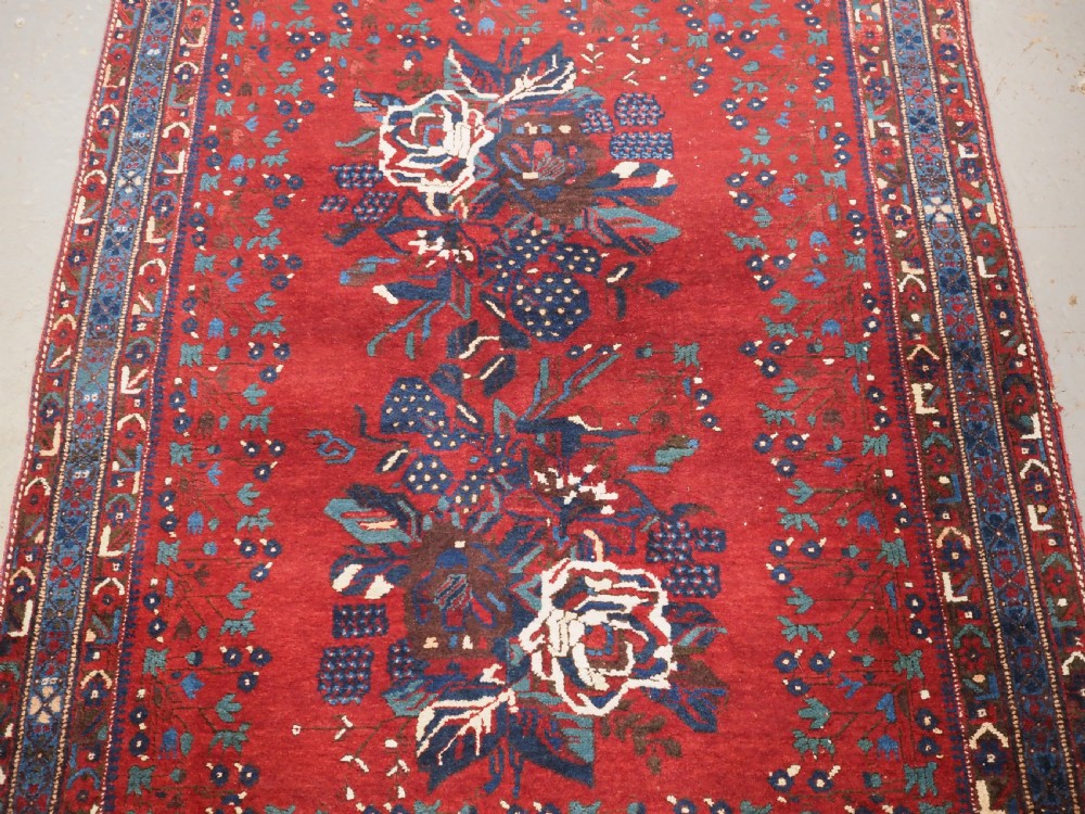 ANTIQUE AFSHAR RUG WITH FLORAL GUL FARANG DESIGN, CIRCA 1900. View IV