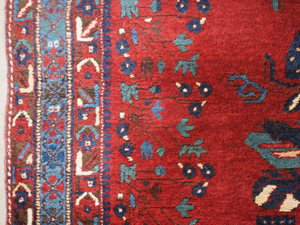 ANTIQUE AFSHAR RUG WITH FLORAL GUL FARANG DESIGN, CIRCA 1900. View VII
