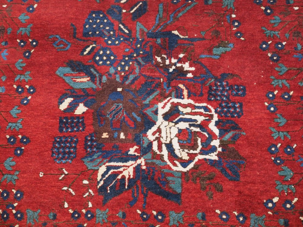 ANTIQUE AFSHAR RUG WITH FLORAL GUL FARANG DESIGN, CIRCA 1900. View IX