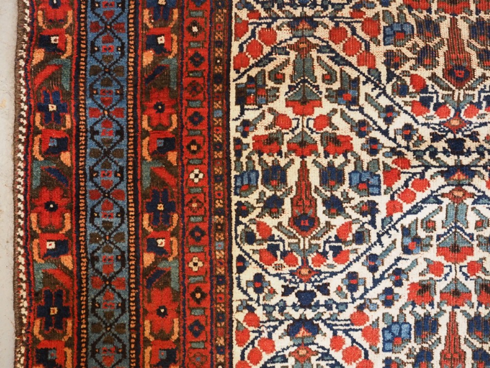 ANTIQUE AFSHAR NERIZ RUG WITH REPEAT CYPRESS TREE DESIGN, CIRCA 1900. View VII