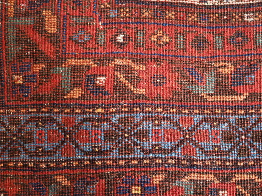 ANTIQUE AFSHAR NERIZ RUG WITH REPEAT CYPRESS TREE DESIGN, CIRCA 1900. View XI