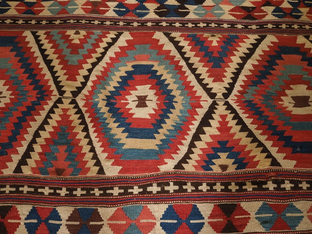 ANTIQUE TURKISH FETHIYE KILIM CAMEL COVER, CIRCA 1870. View VII