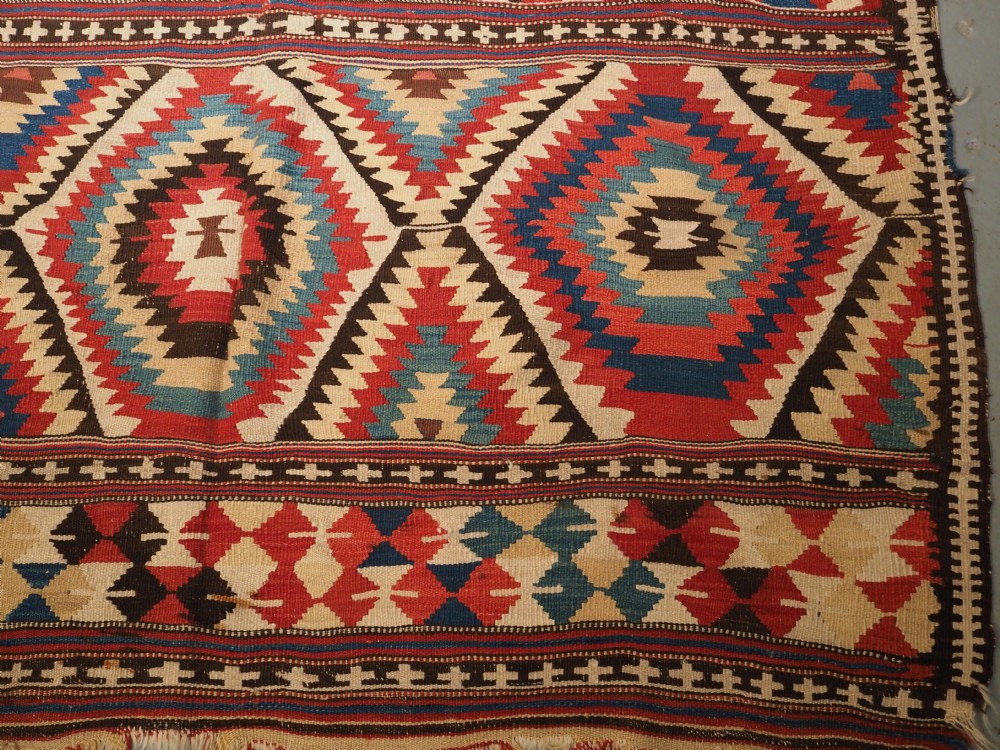 ANTIQUE TURKISH FETHIYE KILIM CAMEL COVER, CIRCA 1870. View X
