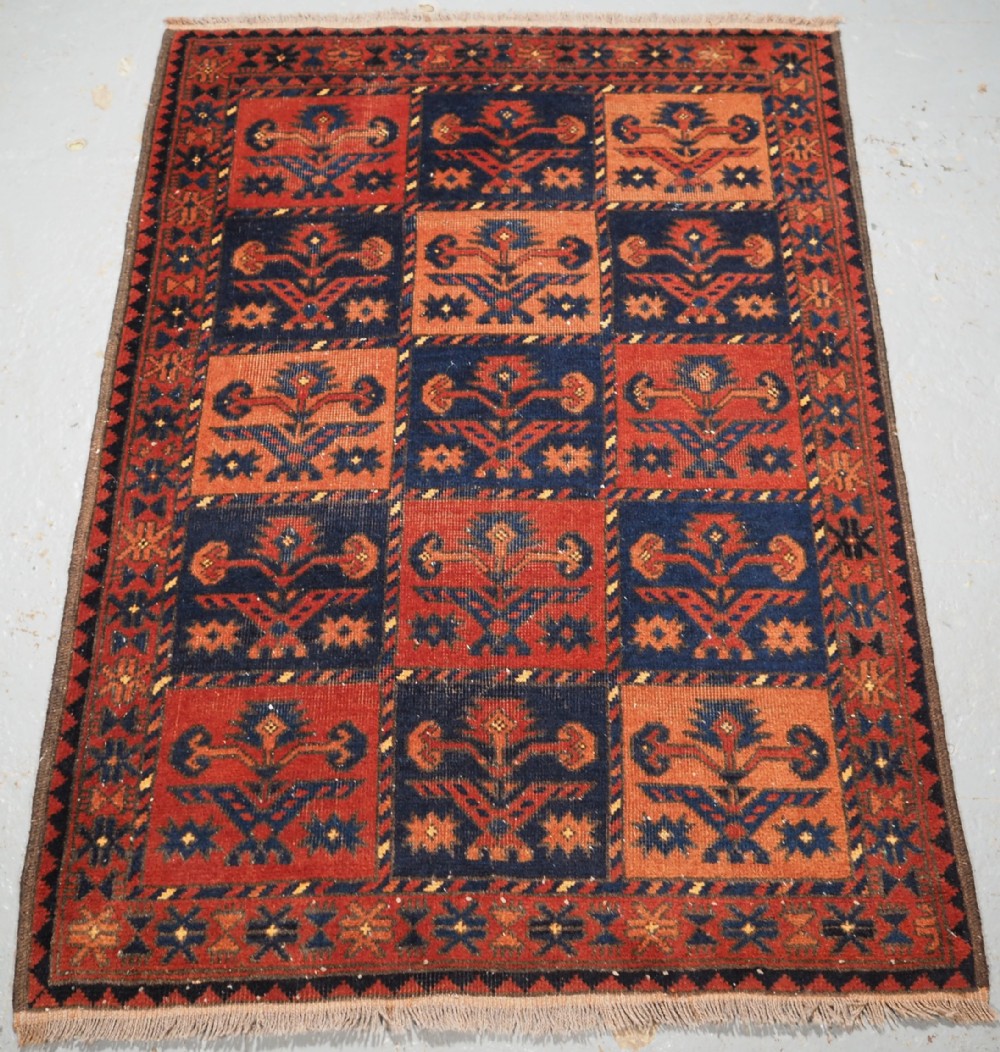 OLD AFGHAN VILLAGE RUG, ERSARI TURKMEN SHRUB DESIGN, CIRCA 1920/30.