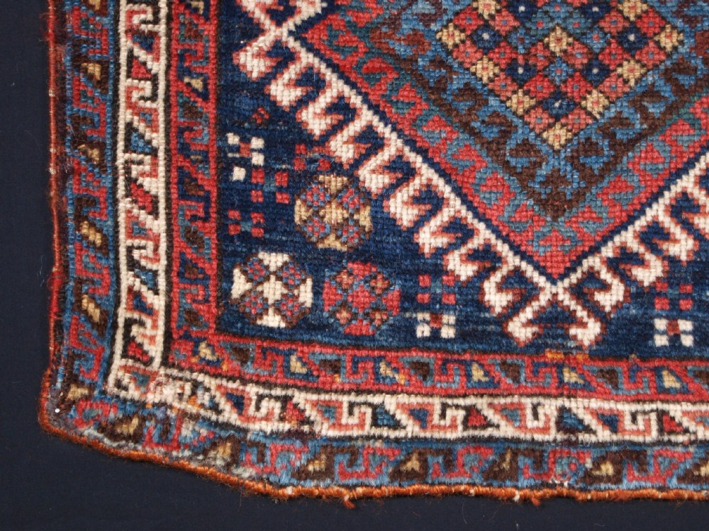 ANTIQUE QASHQAI TRIBAL BAG FACE, DIAMOND DESIGN, CIRCA 1880. View IV