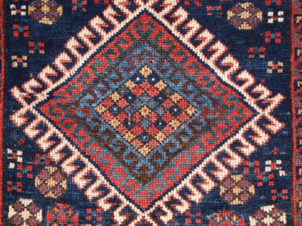 ANTIQUE QASHQAI TRIBAL BAG FACE, DIAMOND DESIGN, CIRCA 1880. View VI