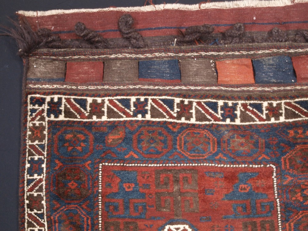 ANTIQUE AFGHAN BALUCH SADDLE BAG WITH BACK, CIRCA 1900. View II