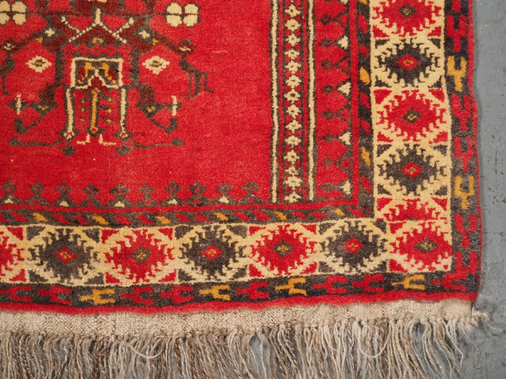 OLD AFGHAN VILLAGE PRAYER RUG, THICK HEAVY RUG, CIRCA 1930. View VIII