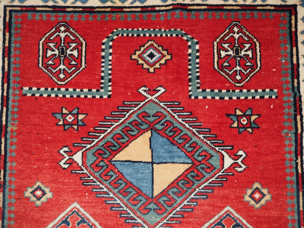 OLD CAUCASIAN ARMENIAN ERIVAN RUG, BORDJALOU KAZAK DESIGN, CIRCA 1920. View VII