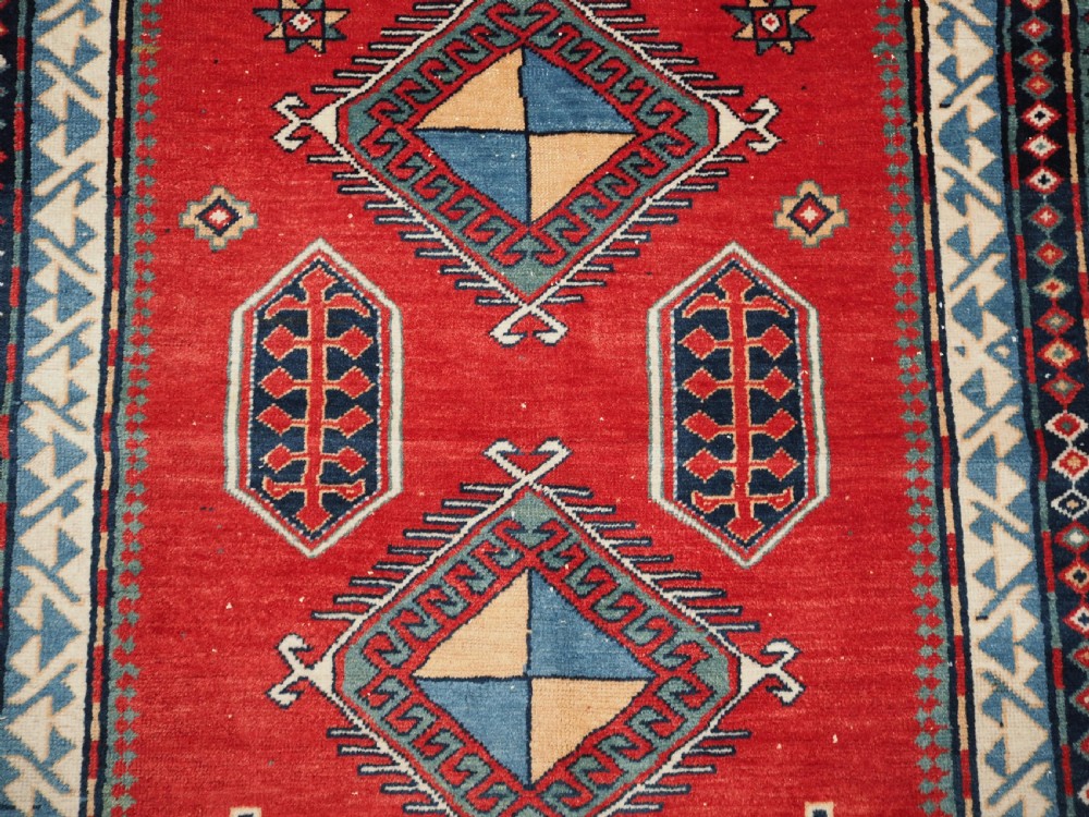OLD CAUCASIAN ARMENIAN ERIVAN RUG, BORDJALOU KAZAK DESIGN, CIRCA 1920. View VIII