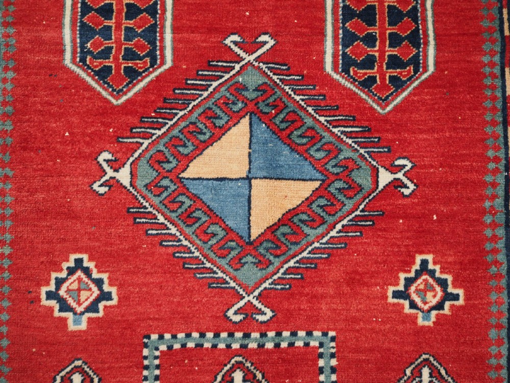 OLD CAUCASIAN ARMENIAN ERIVAN RUG, BORDJALOU KAZAK DESIGN, CIRCA 1920. View IX