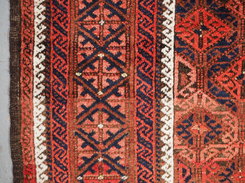 ANTIQUE BALUCH RUG WITH LATTICE DESIGN, SUPERB RUG, CIRCA 1880. View VII