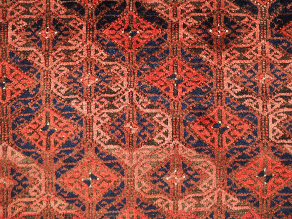 ANTIQUE BALUCH RUG WITH LATTICE DESIGN, SUPERB RUG, CIRCA 1880. View IX