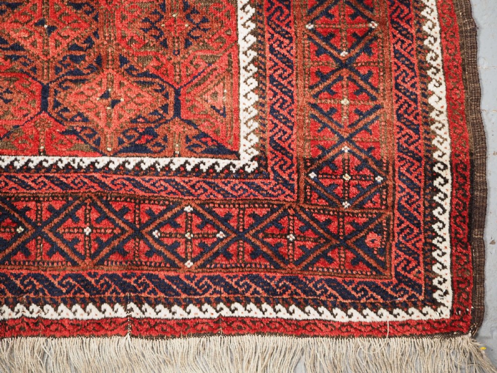 ANTIQUE BALUCH RUG WITH LATTICE DESIGN, SUPERB RUG, CIRCA 1880. View X