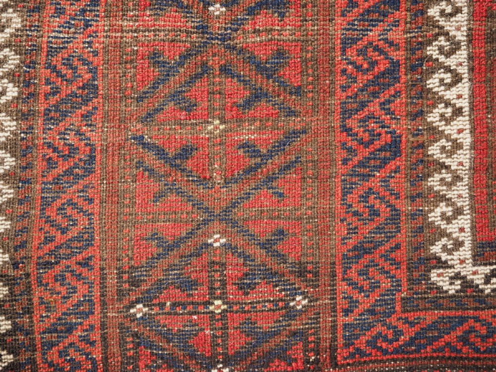 ANTIQUE BALUCH RUG WITH LATTICE DESIGN, SUPERB RUG, CIRCA 1880. View XI