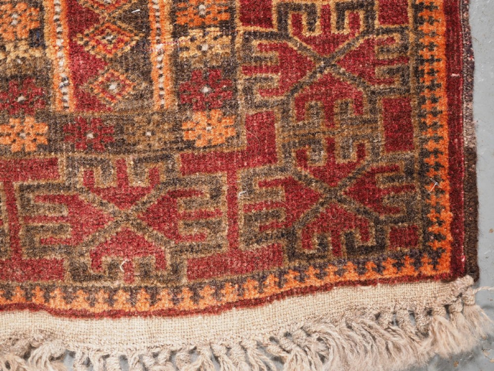 OLD AFGHAN PRAYER RUG, VERY SMALL SIZE FOR A CHILD, CIRCA 1920. View VI