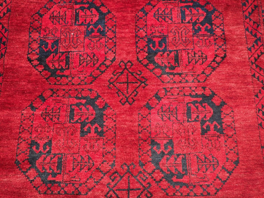 OLD AFGHAN VILLAGE RUG WITH ERSARI TURKMEN GUL DESIGN, CIRCA 1920. View VIII