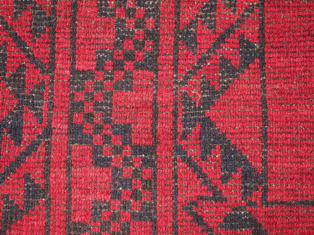OLD AFGHAN VILLAGE RUG WITH ERSARI TURKMEN GUL DESIGN, CIRCA 1920. View XI