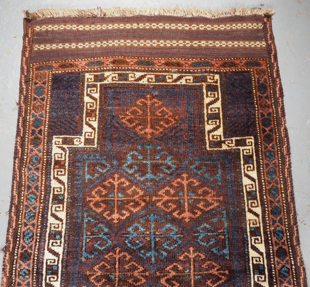 ANTIQUE AFGHAN VILLAGE PRAYER RUG, SUPERB COLOUR, CIRCA 1920. View II