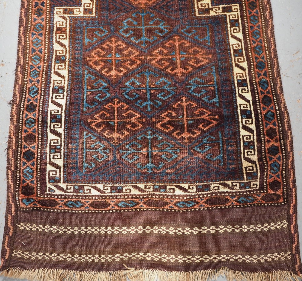 ANTIQUE AFGHAN VILLAGE PRAYER RUG, SUPERB COLOUR, CIRCA 1920. View III