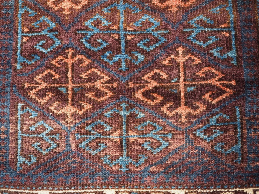 ANTIQUE AFGHAN VILLAGE PRAYER RUG, SUPERB COLOUR, CIRCA 1920. View VIII