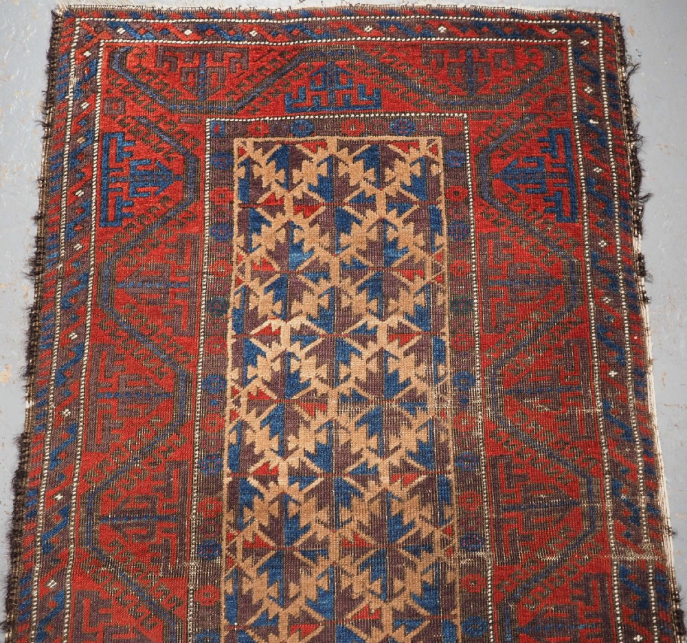 ANTIQUE TRIBAL BALUCH RUG WITH SUPERB COLOUR, CIRCA 1880. View II