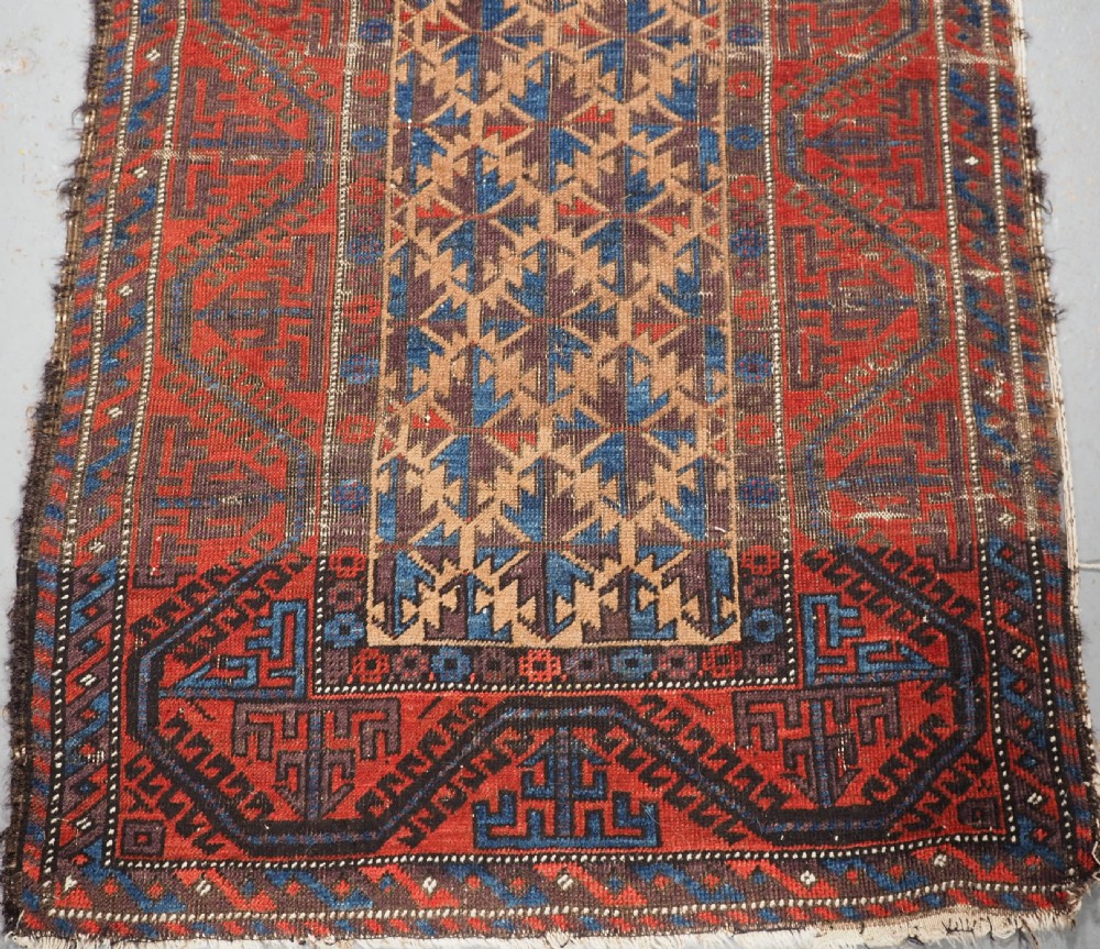 ANTIQUE TRIBAL BALUCH RUG WITH SUPERB COLOUR, CIRCA 1880. View III